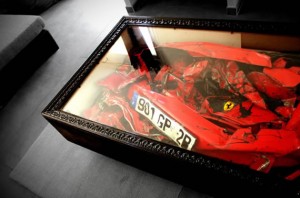 Crashed Ferrari Table 1 300x198 Феррари в столе