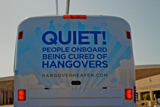 Hangover Heaven Bus2 550x366 Избавиться от похмелья за 45 минут